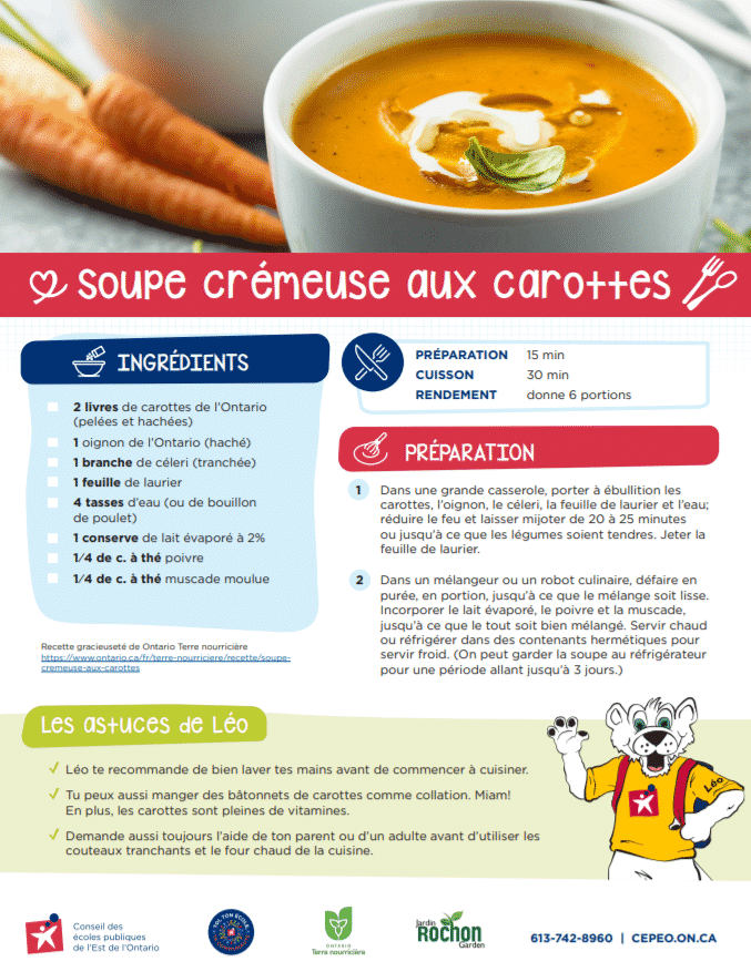 Recette soupe aux carottes
