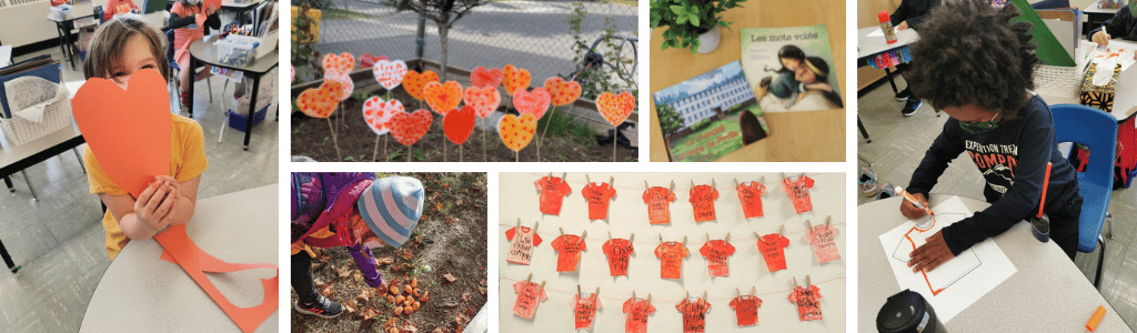 Mosaïque activités pour la Journée d chandail orange