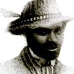 visage homme noir avec chapeau photo en noir et blanc