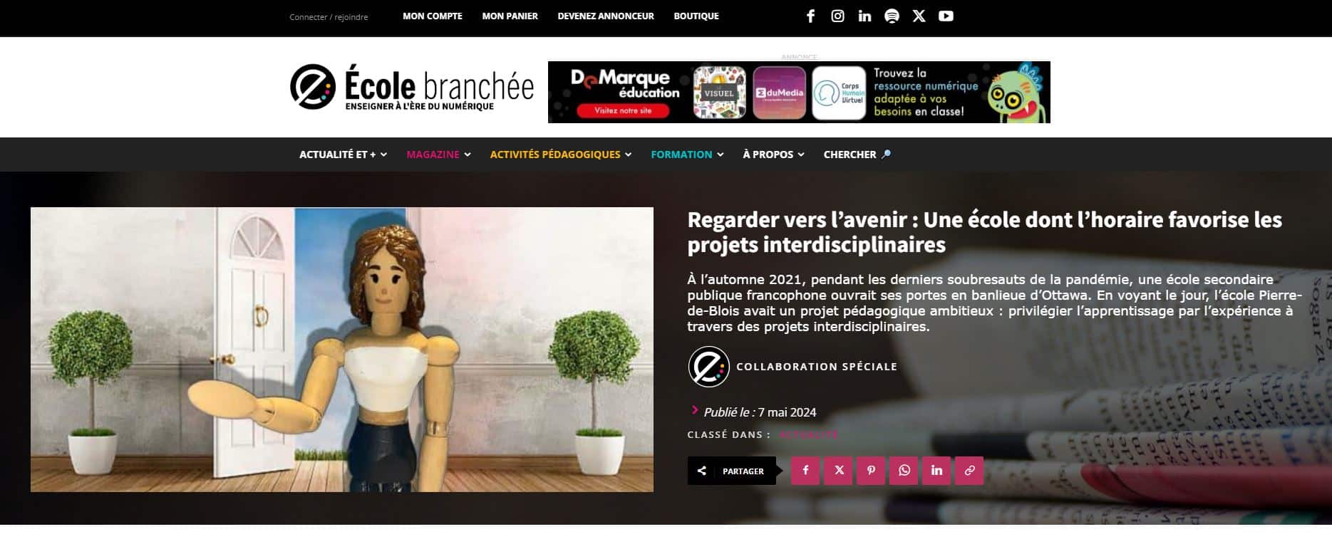 Article École Branchée