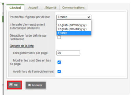 Capture écran du Portail Famille