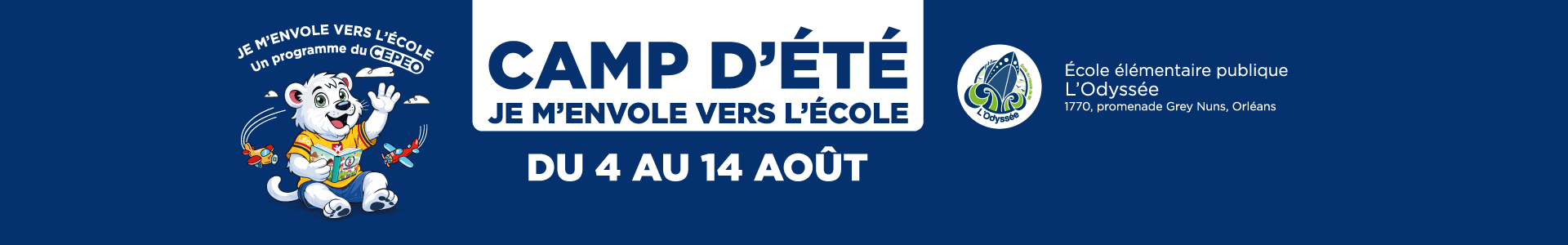 Je m'envole vers l'école